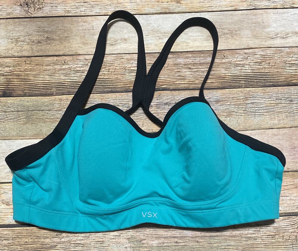 VSX Sport Womens Size 36B Teal Underwire Crossback Sports Bra